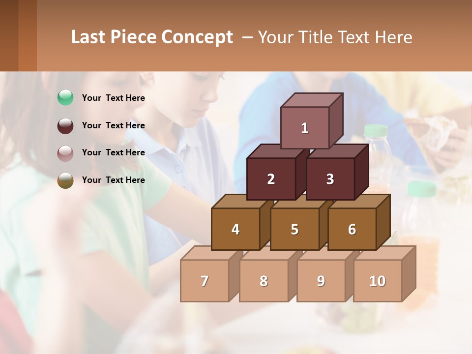 A Group Of Children Sitting At A Table With Bottles Of Liquid PowerPoint Template