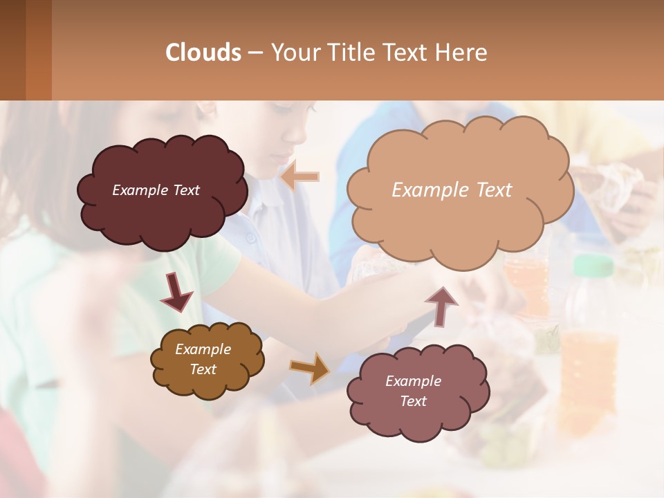 A Group Of Children Sitting At A Table With Bottles Of Liquid PowerPoint Template