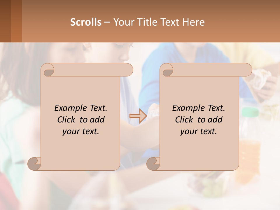 A Group Of Children Sitting At A Table With Bottles Of Liquid PowerPoint Template