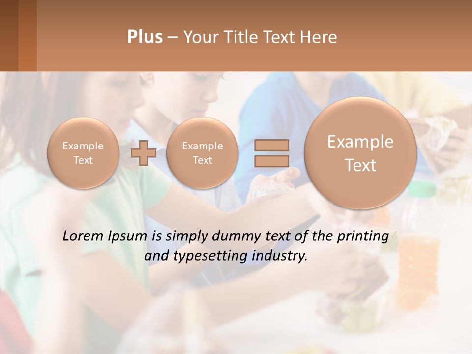 A Group Of Children Sitting At A Table With Bottles Of Liquid PowerPoint Template