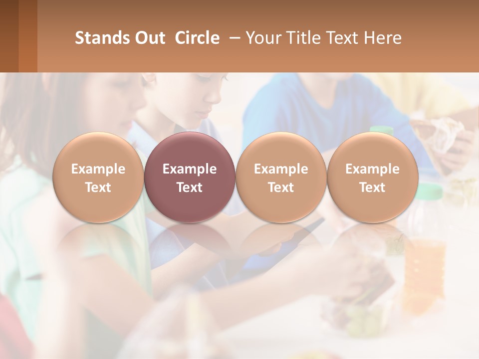 A Group Of Children Sitting At A Table With Bottles Of Liquid PowerPoint Template