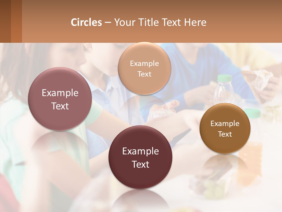 A Group Of Children Sitting At A Table With Bottles Of Liquid PowerPoint Template