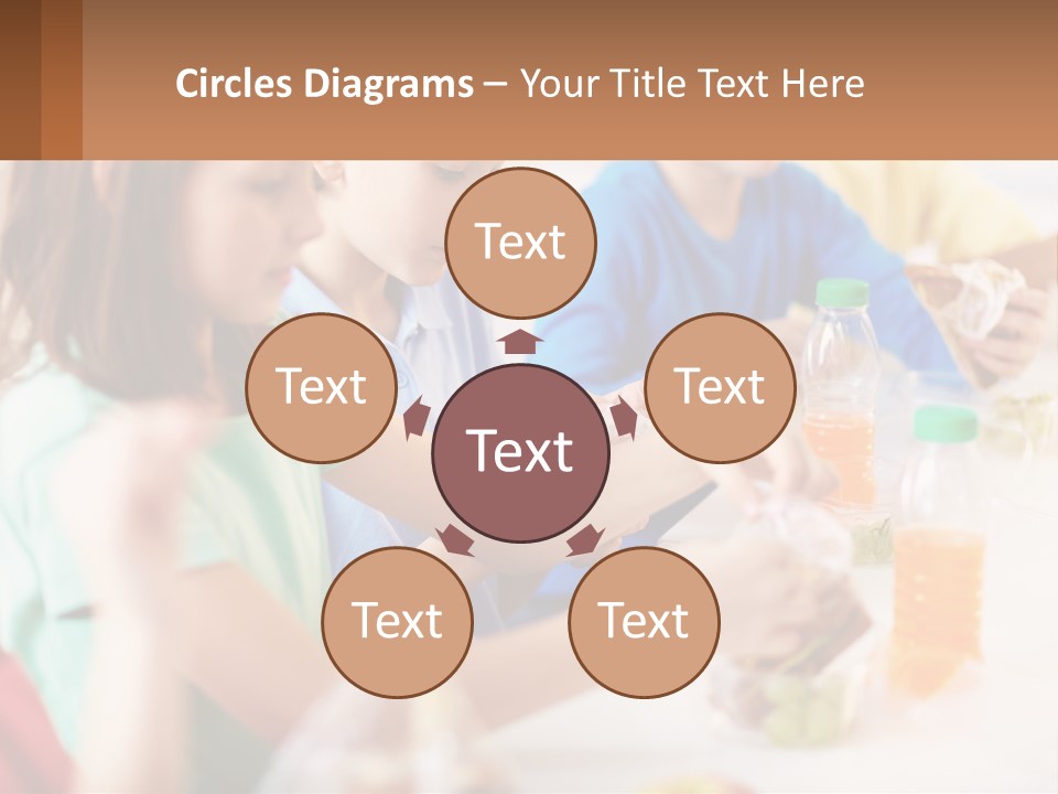 A Group Of Children Sitting At A Table With Bottles Of Liquid PowerPoint Template