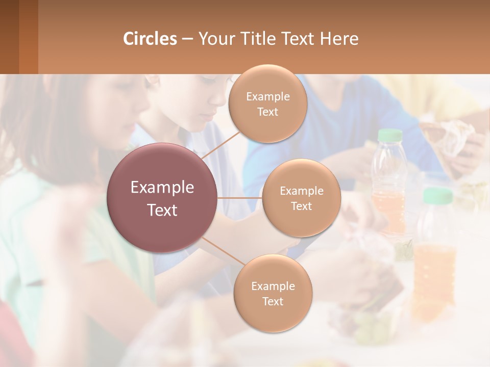 A Group Of Children Sitting At A Table With Bottles Of Liquid PowerPoint Template