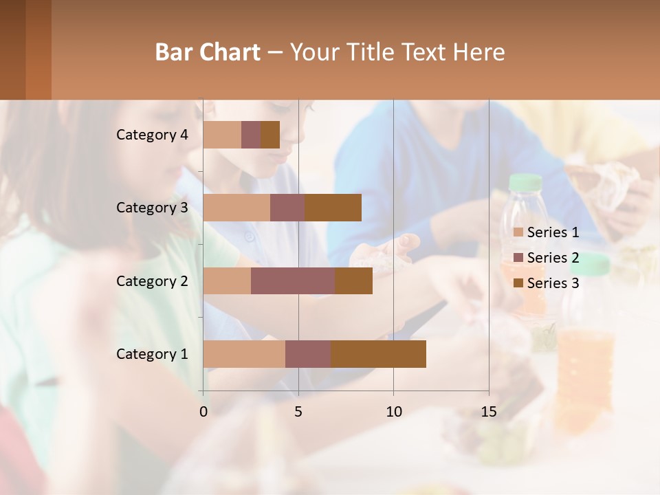A Group Of Children Sitting At A Table With Bottles Of Liquid PowerPoint Template