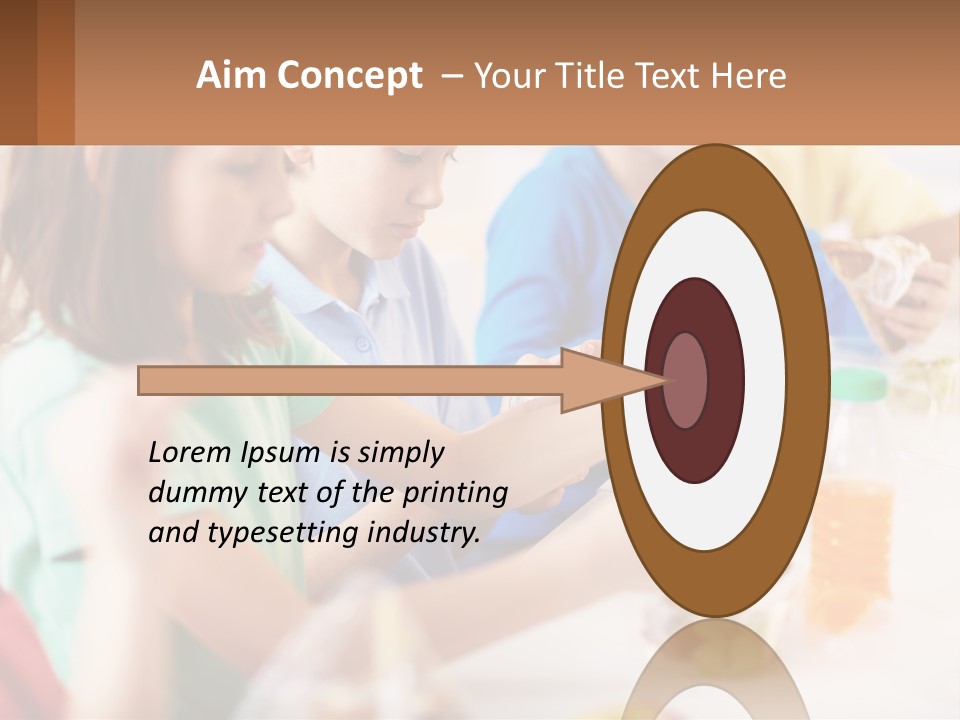 A Group Of Children Sitting At A Table With Bottles Of Liquid PowerPoint Template