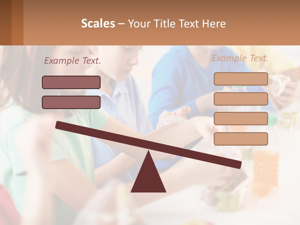 A Group Of Children Sitting At A Table With Bottles Of Liquid PowerPoint Template