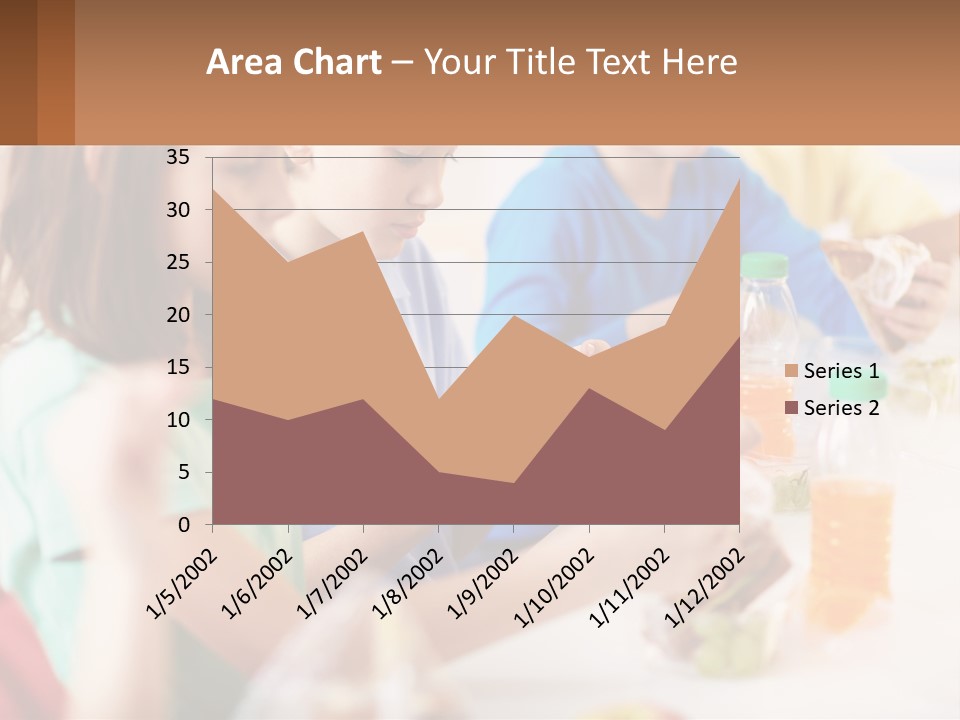 A Group Of Children Sitting At A Table With Bottles Of Liquid PowerPoint Template
