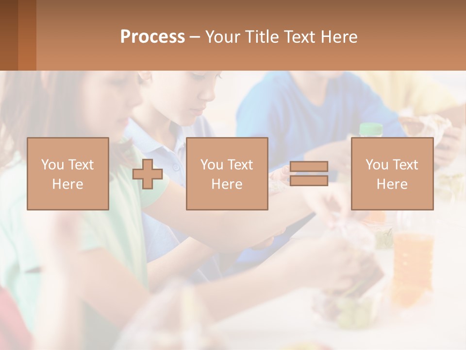 A Group Of Children Sitting At A Table With Bottles Of Liquid PowerPoint Template