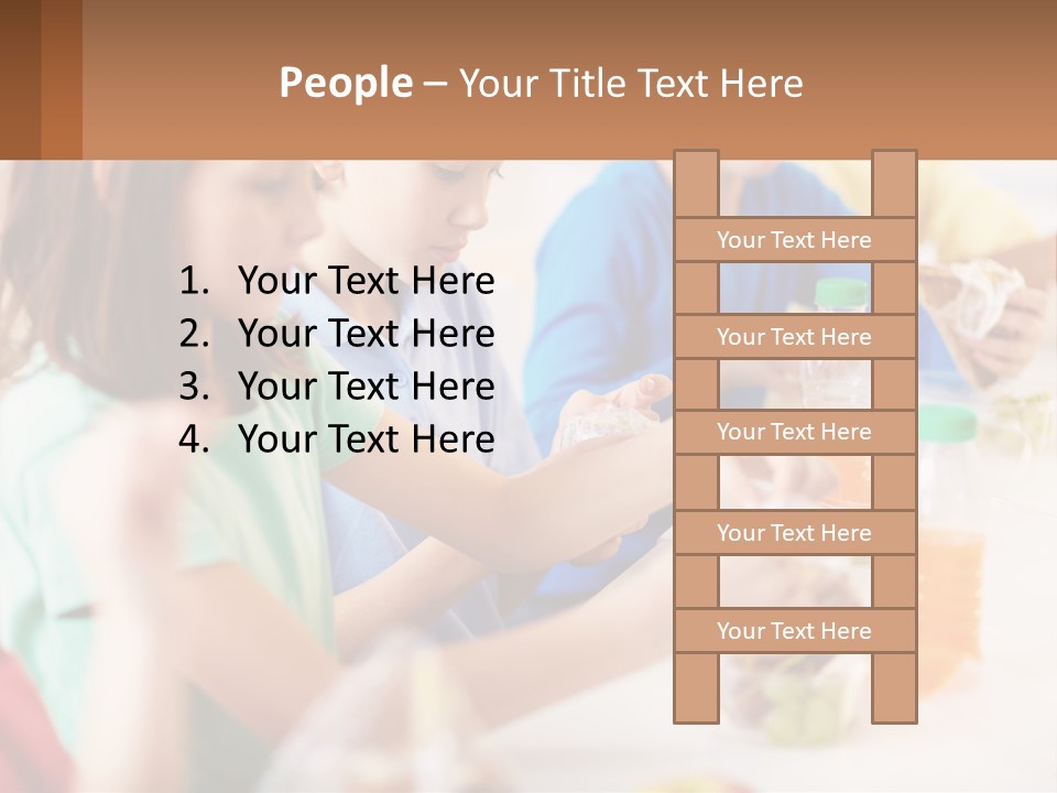 A Group Of Children Sitting At A Table With Bottles Of Liquid PowerPoint Template