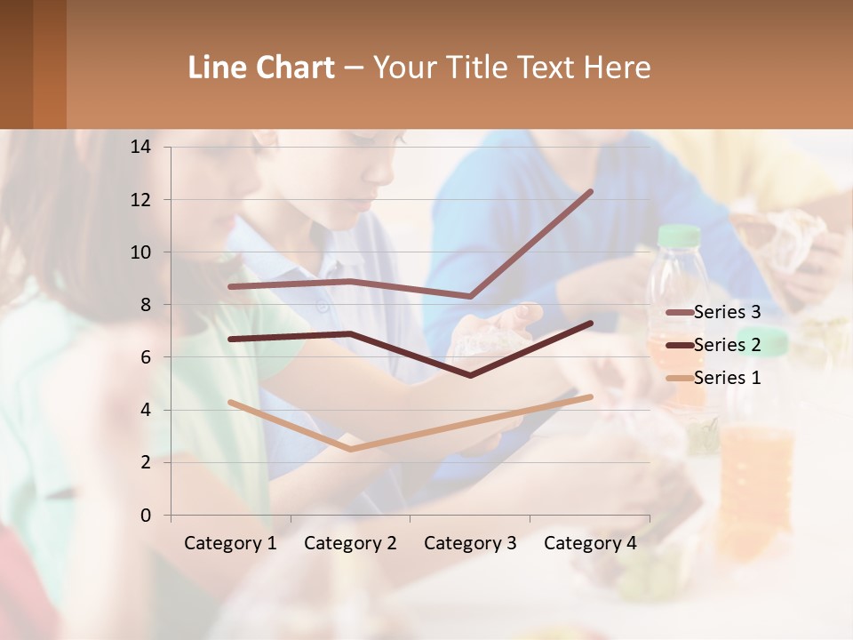 A Group Of Children Sitting At A Table With Bottles Of Liquid PowerPoint Template