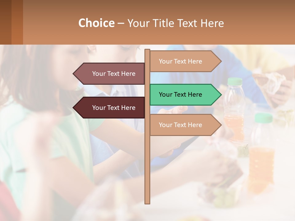 A Group Of Children Sitting At A Table With Bottles Of Liquid PowerPoint Template