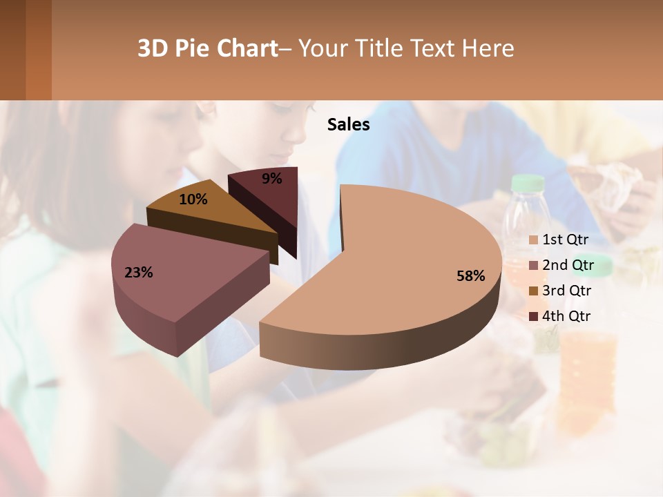 A Group Of Children Sitting At A Table With Bottles Of Liquid PowerPoint Template