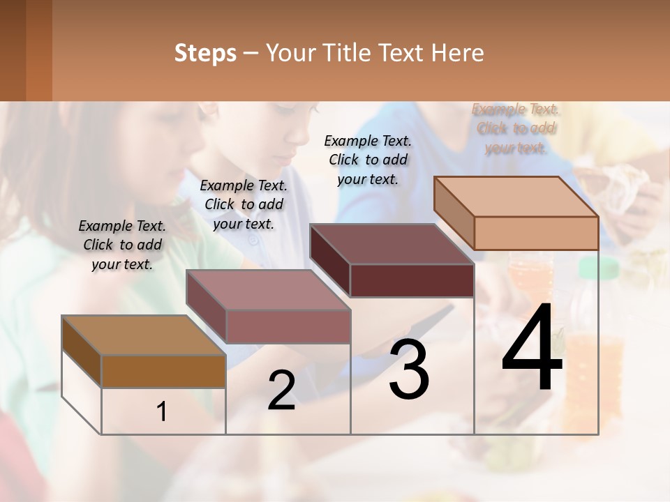 A Group Of Children Sitting At A Table With Bottles Of Liquid PowerPoint Template