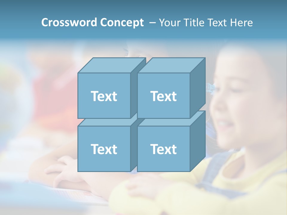 A Group Of Children Sitting At A Table With A Globe In The Background PowerPoint Template