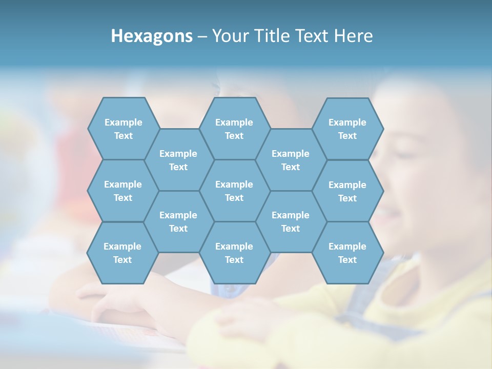 A Group Of Children Sitting At A Table With A Globe In The Background PowerPoint Template