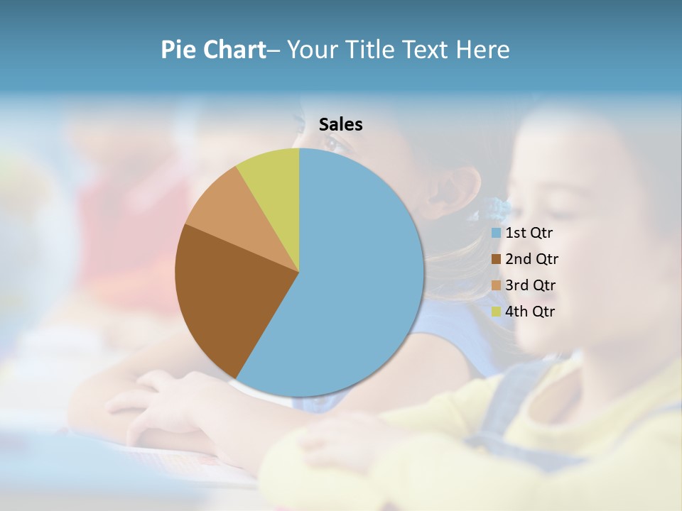 A Group Of Children Sitting At A Table With A Globe In The Background PowerPoint Template