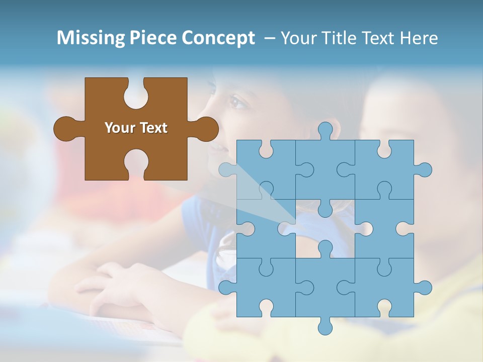 A Group Of Children Sitting At A Table With A Globe In The Background PowerPoint Template