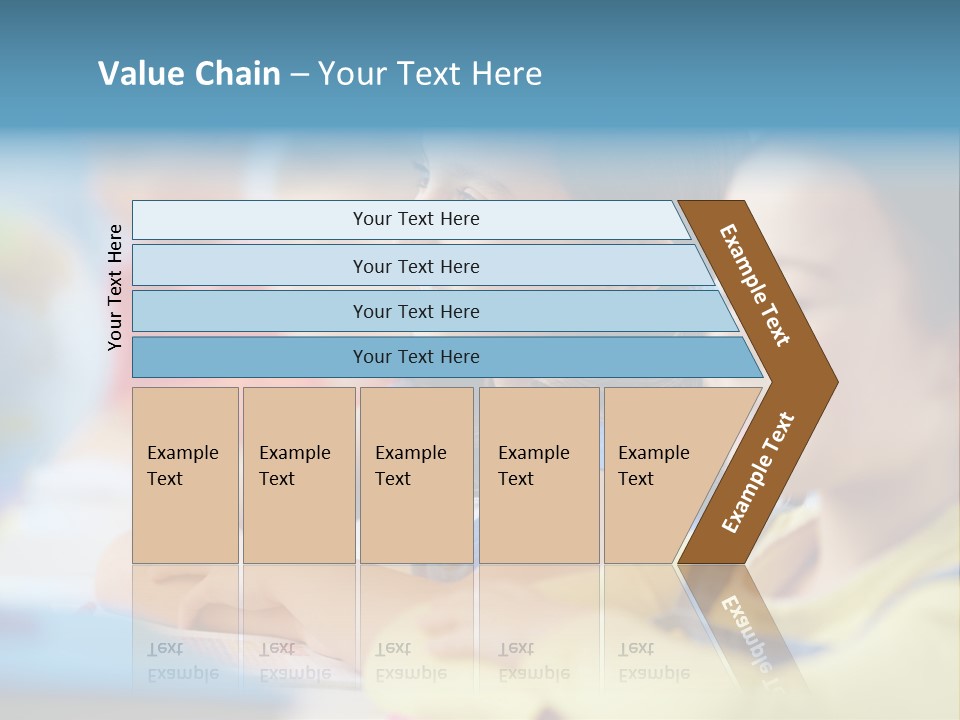 A Group Of Children Sitting At A Table With A Globe In The Background PowerPoint Template