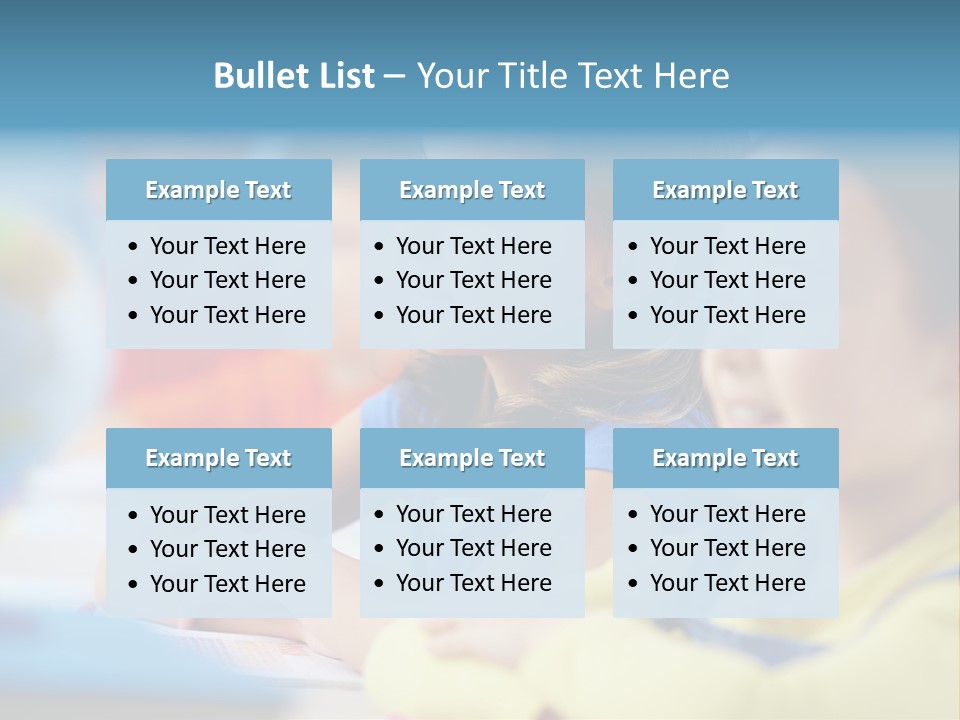 A Group Of Children Sitting At A Table With A Globe In The Background PowerPoint Template