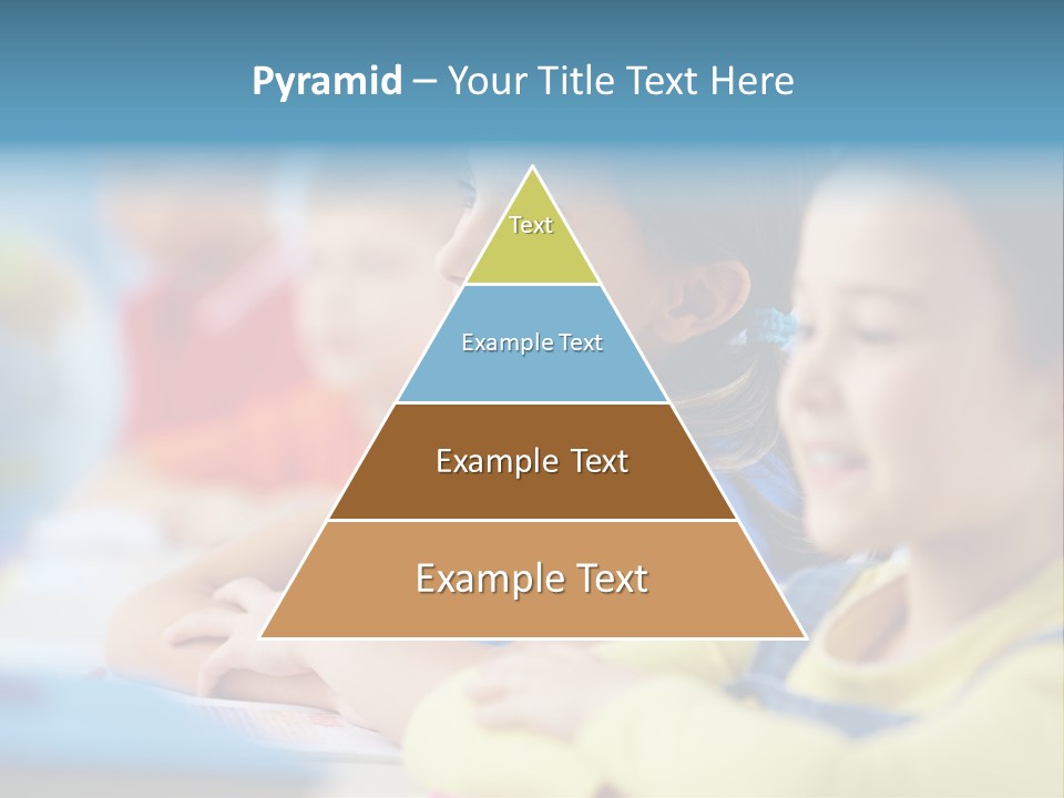 A Group Of Children Sitting At A Table With A Globe In The Background PowerPoint Template