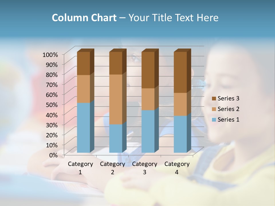 A Group Of Children Sitting At A Table With A Globe In The Background PowerPoint Template