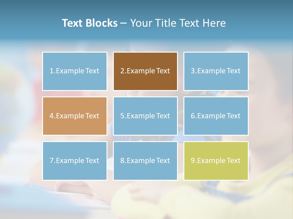 A Group Of Children Sitting At A Table With A Globe In The Background PowerPoint Template