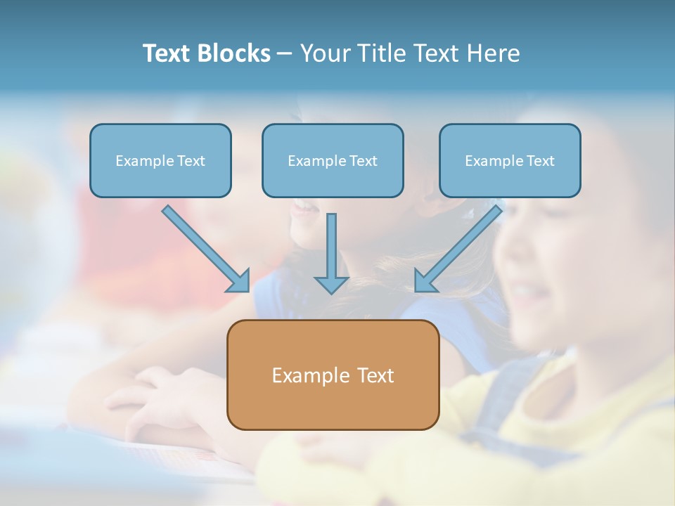 A Group Of Children Sitting At A Table With A Globe In The Background PowerPoint Template