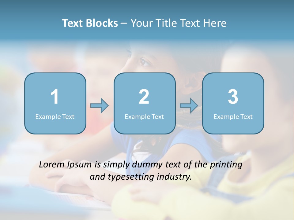 A Group Of Children Sitting At A Table With A Globe In The Background PowerPoint Template