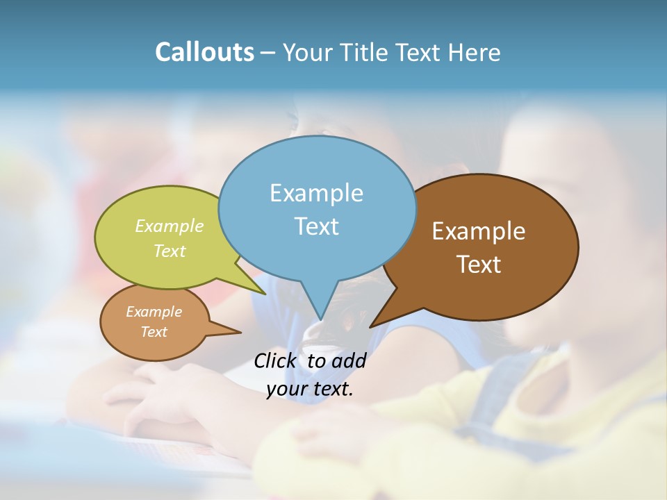 A Group Of Children Sitting At A Table With A Globe In The Background PowerPoint Template