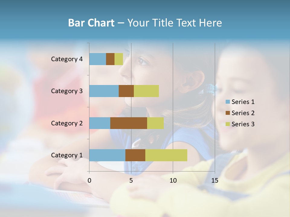 A Group Of Children Sitting At A Table With A Globe In The Background PowerPoint Template