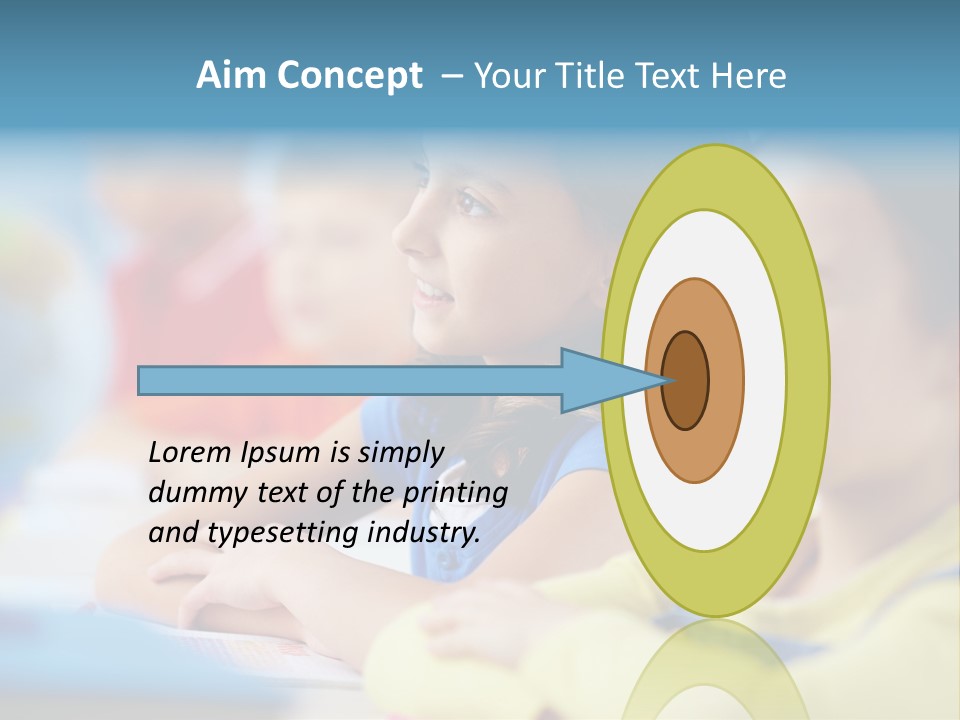 A Group Of Children Sitting At A Table With A Globe In The Background PowerPoint Template