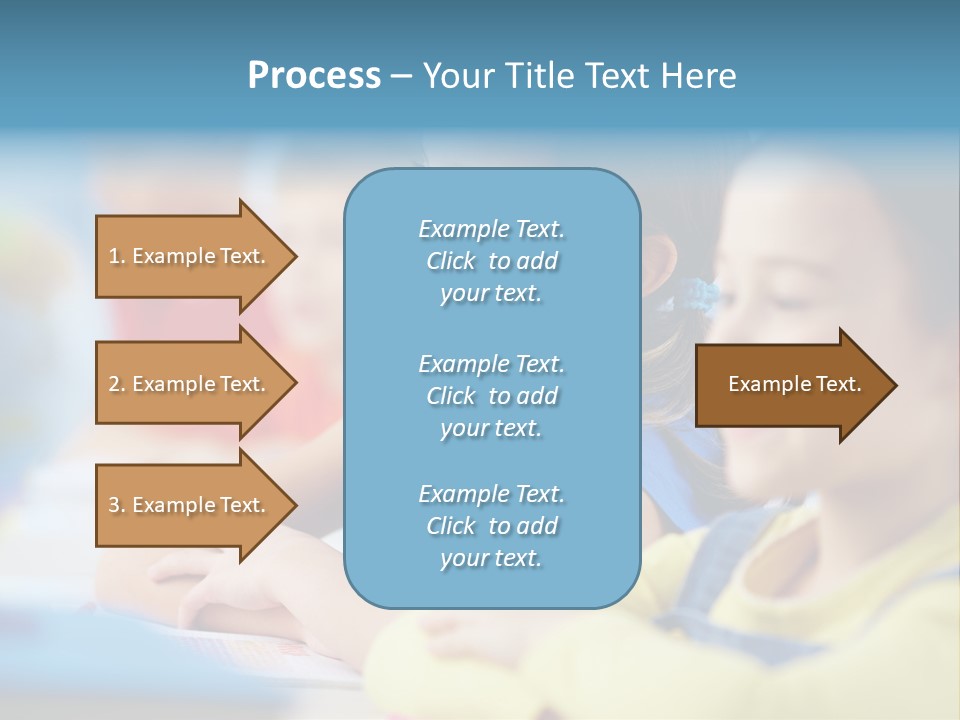 A Group Of Children Sitting At A Table With A Globe In The Background PowerPoint Template