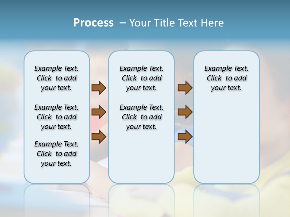 A Group Of Children Sitting At A Table With A Globe In The Background PowerPoint Template