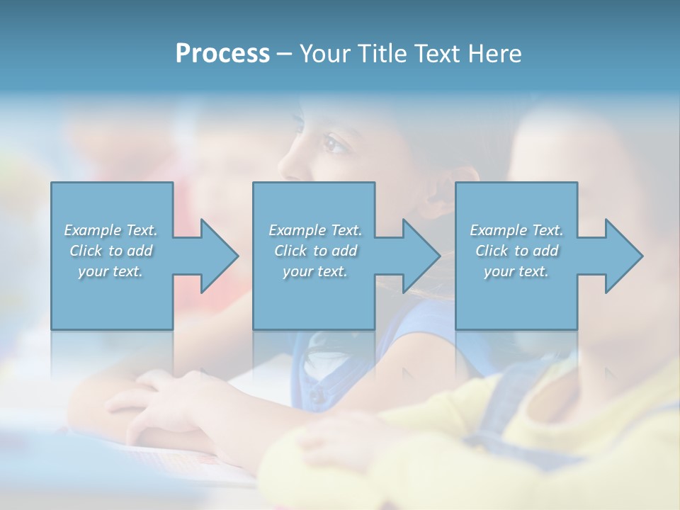 A Group Of Children Sitting At A Table With A Globe In The Background PowerPoint Template