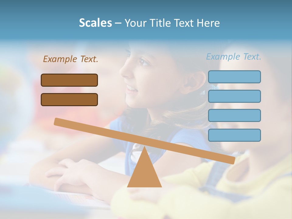 A Group Of Children Sitting At A Table With A Globe In The Background PowerPoint Template