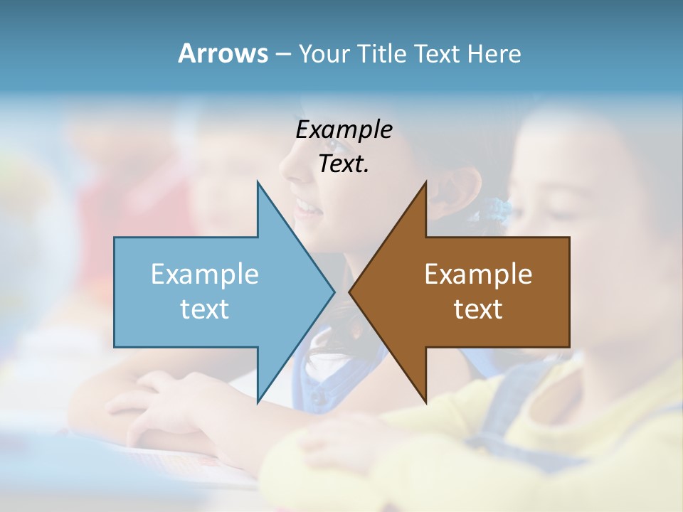 A Group Of Children Sitting At A Table With A Globe In The Background PowerPoint Template