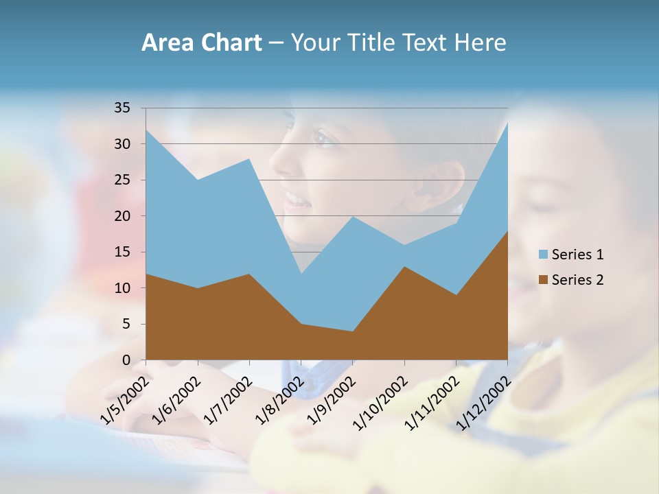 A Group Of Children Sitting At A Table With A Globe In The Background PowerPoint Template