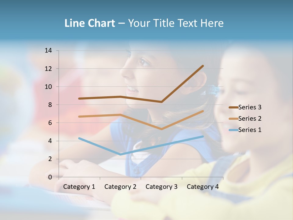 A Group Of Children Sitting At A Table With A Globe In The Background PowerPoint Template