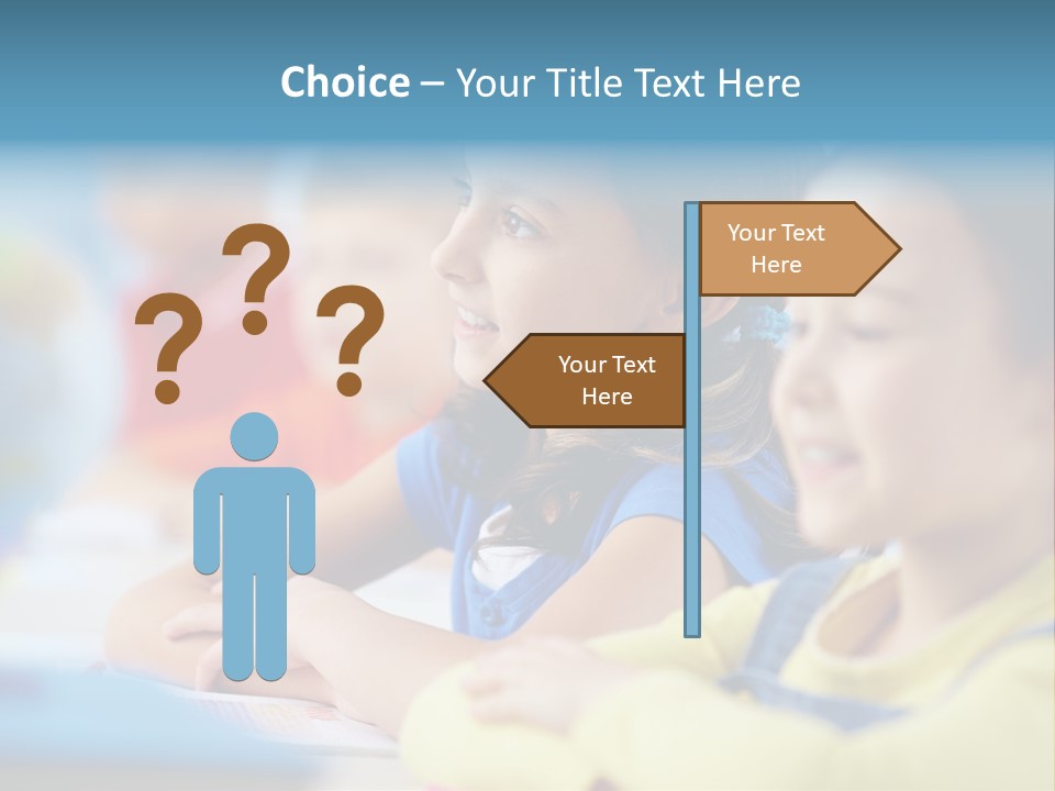 A Group Of Children Sitting At A Table With A Globe In The Background PowerPoint Template