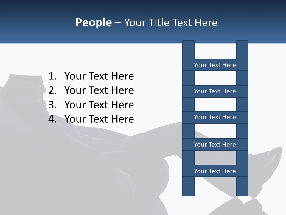 A Man Sitting On A Bean Bag Chair With A Book On His Head PowerPoint Template