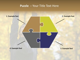 A Woman Is Holding Her Hands Up In The Air PowerPoint Template