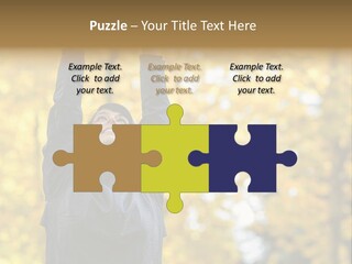 A Woman Is Holding Her Hands Up In The Air PowerPoint Template