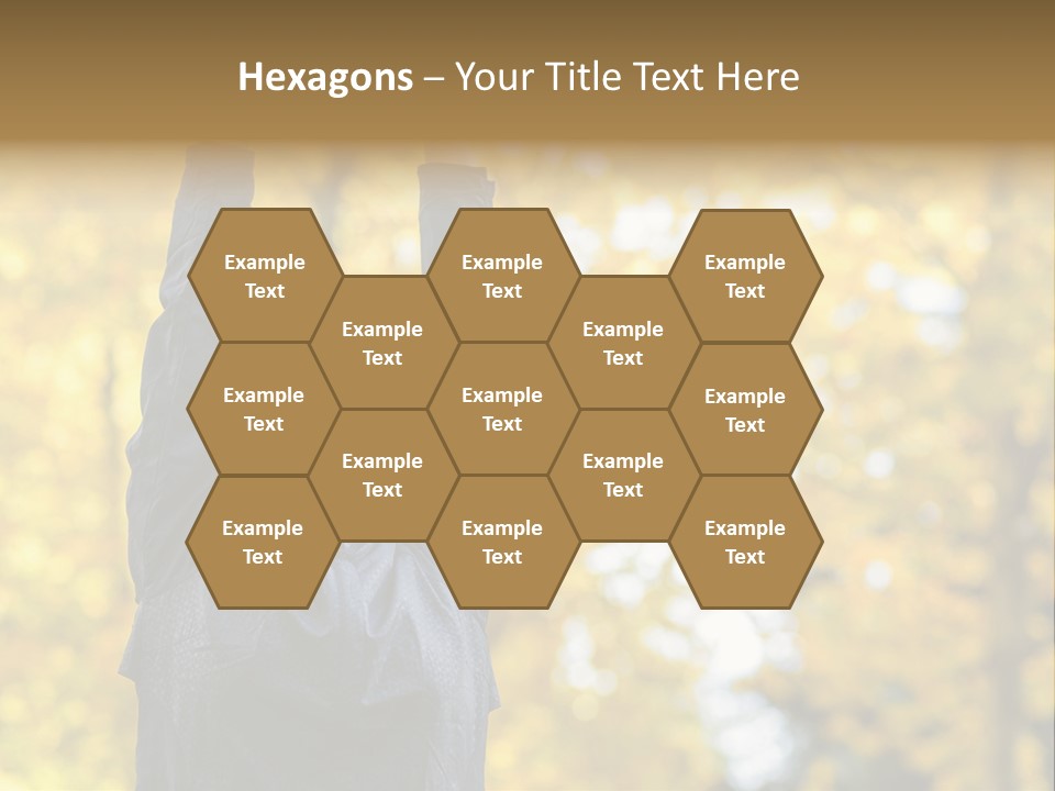 A Woman Is Holding Her Hands Up In The Air PowerPoint Template