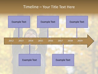 A Woman Is Holding Her Hands Up In The Air PowerPoint Template