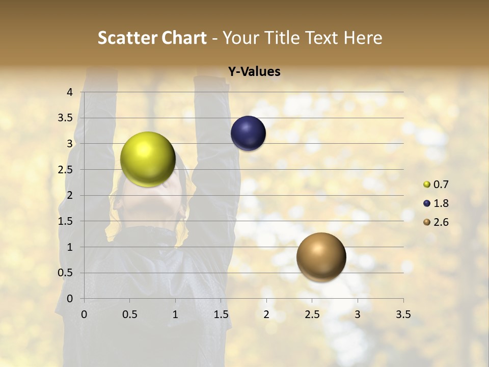 A Woman Is Holding Her Hands Up In The Air PowerPoint Template