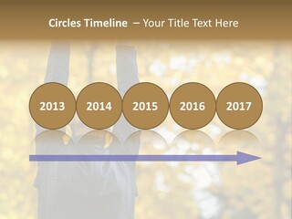 A Woman Is Holding Her Hands Up In The Air PowerPoint Template