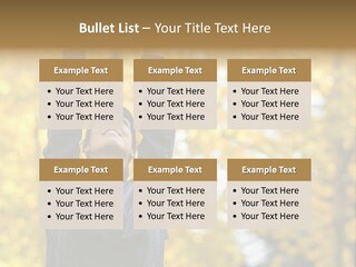 A Woman Is Holding Her Hands Up In The Air PowerPoint Template