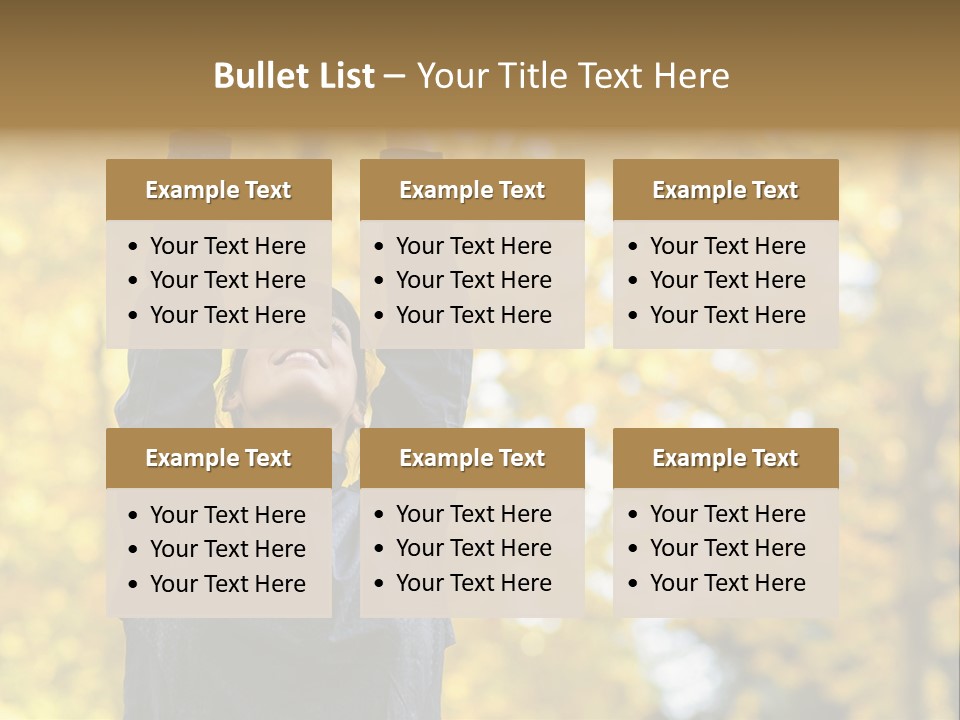 A Woman Is Holding Her Hands Up In The Air PowerPoint Template