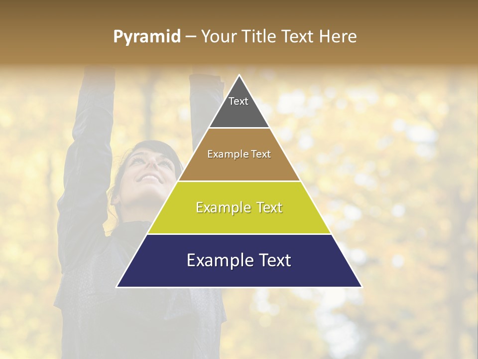 A Woman Is Holding Her Hands Up In The Air PowerPoint Template